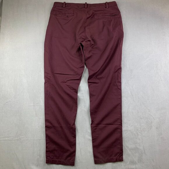 Lululemon Mens Pants 34 Purple Chino ABC Classic Tapered Nylon Cotton 34x33 - Picture 9 of 12
